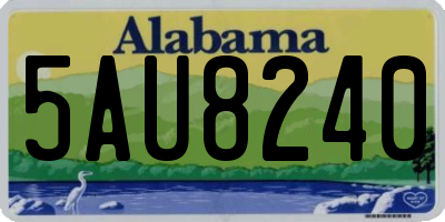 AL license plate 5AU8240