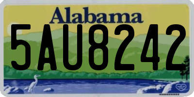 AL license plate 5AU8242