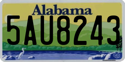 AL license plate 5AU8243