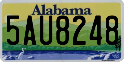 AL license plate 5AU8248