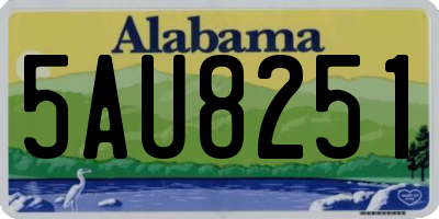 AL license plate 5AU8251