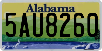 AL license plate 5AU8260
