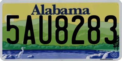 AL license plate 5AU8283