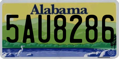 AL license plate 5AU8286