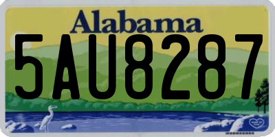 AL license plate 5AU8287