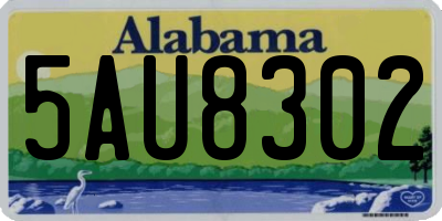 AL license plate 5AU8302