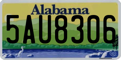 AL license plate 5AU8306