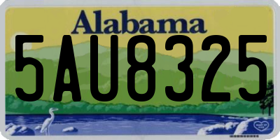 AL license plate 5AU8325