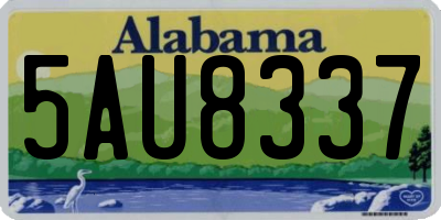 AL license plate 5AU8337