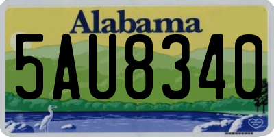 AL license plate 5AU8340