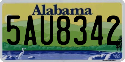 AL license plate 5AU8342