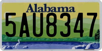AL license plate 5AU8347