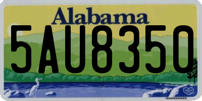 AL license plate 5AU8350
