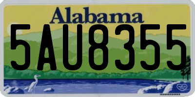 AL license plate 5AU8355