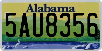 AL license plate 5AU8356