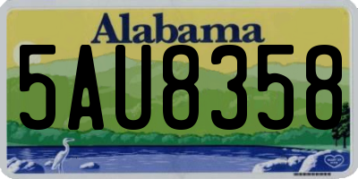 AL license plate 5AU8358