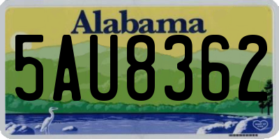 AL license plate 5AU8362