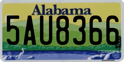 AL license plate 5AU8366