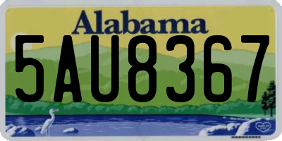 AL license plate 5AU8367