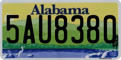 AL license plate 5AU8380