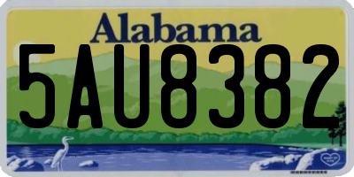 AL license plate 5AU8382