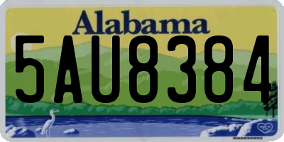 AL license plate 5AU8384