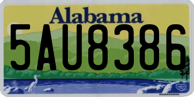 AL license plate 5AU8386