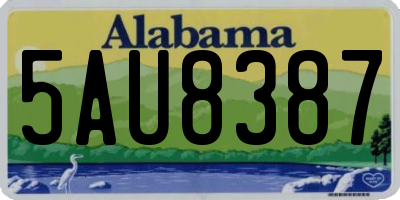 AL license plate 5AU8387