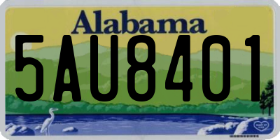 AL license plate 5AU8401