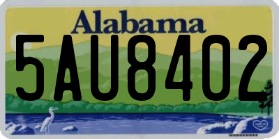 AL license plate 5AU8402