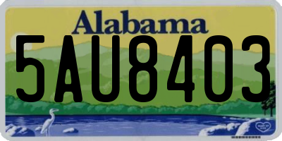 AL license plate 5AU8403