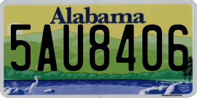 AL license plate 5AU8406