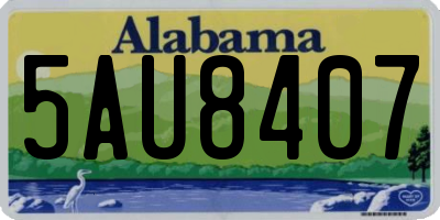 AL license plate 5AU8407