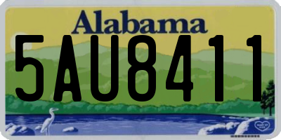 AL license plate 5AU8411