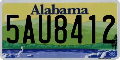 AL license plate 5AU8412