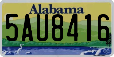 AL license plate 5AU8416