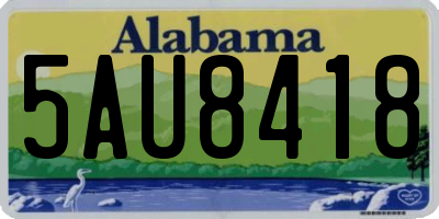 AL license plate 5AU8418