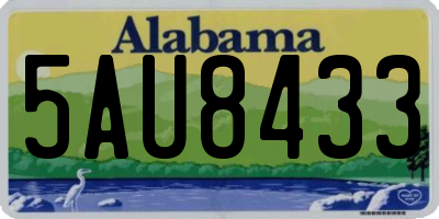 AL license plate 5AU8433