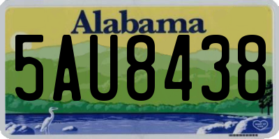 AL license plate 5AU8438