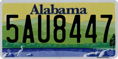 AL license plate 5AU8447