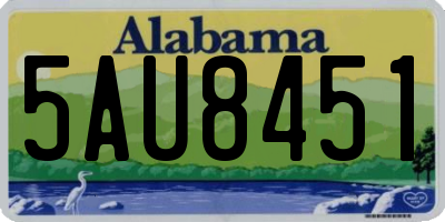 AL license plate 5AU8451