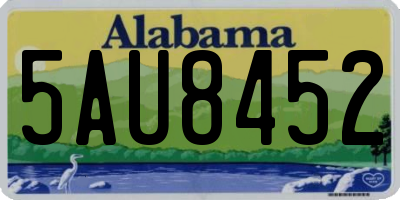 AL license plate 5AU8452