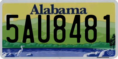 AL license plate 5AU8481