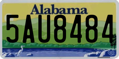 AL license plate 5AU8484