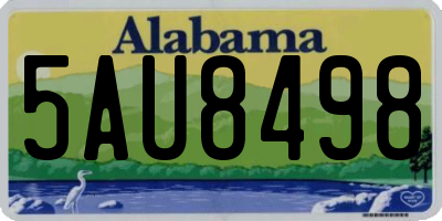AL license plate 5AU8498