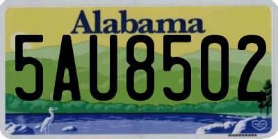 AL license plate 5AU8502