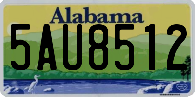 AL license plate 5AU8512
