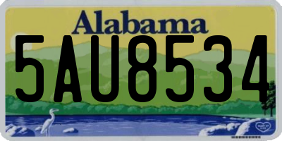 AL license plate 5AU8534