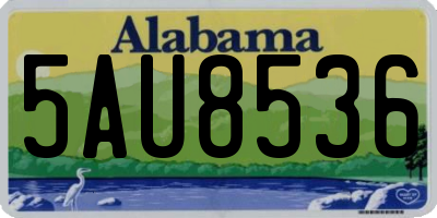 AL license plate 5AU8536