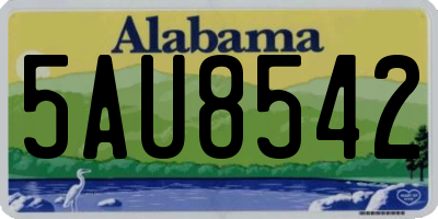 AL license plate 5AU8542